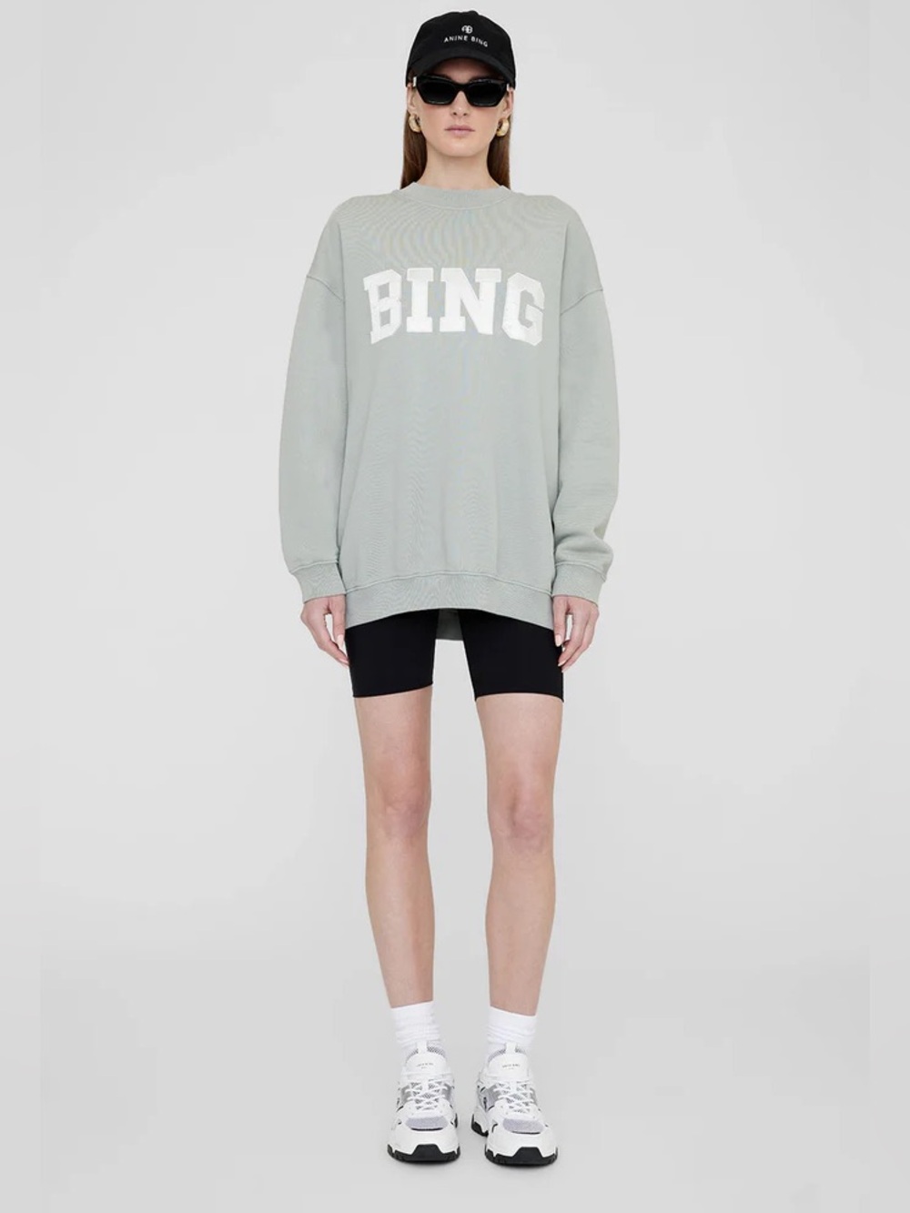 Anine Bing Tyler Satin Sweatshirt